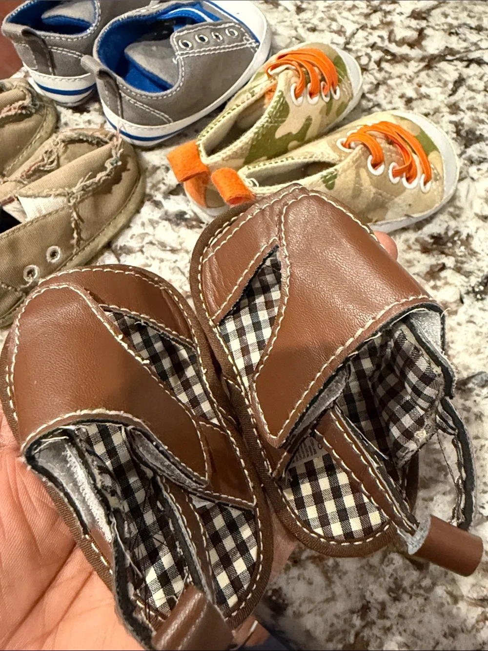 4 Infant Boy Shoes Sz 2 (3-6 months)